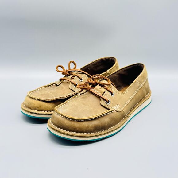 Ariat Shoes Womens 8 Brown Hilo Boat Cruiser Castaway Slip On Moc Toe Casual - Picture 4 of 12